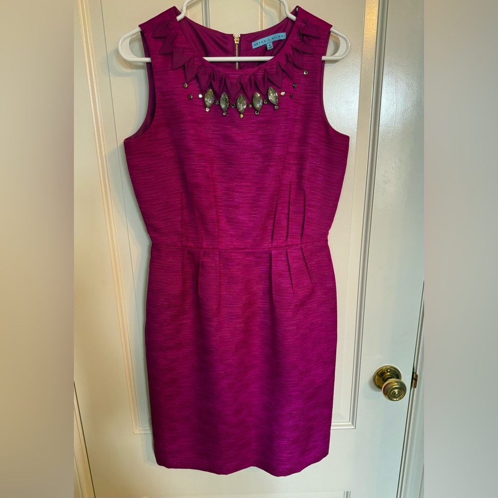 ANTONIO MELANI Vibrant Purple Midi Dress